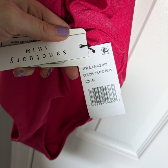 Sanctuary Swim Glisten Shirred One-Piece Medium - Picture 6 of 6